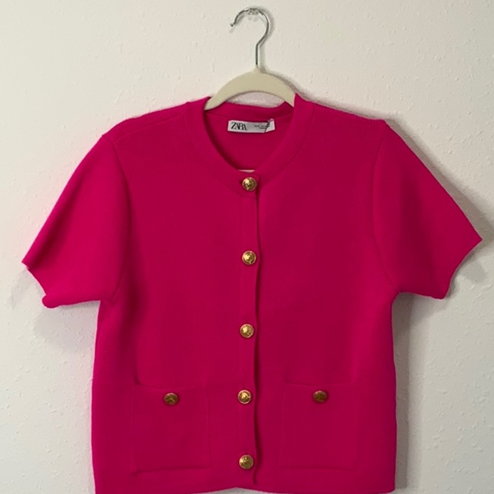 Zara Fuchsia Knit Top - Picture 8 of 9